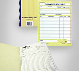 A4 invoice books